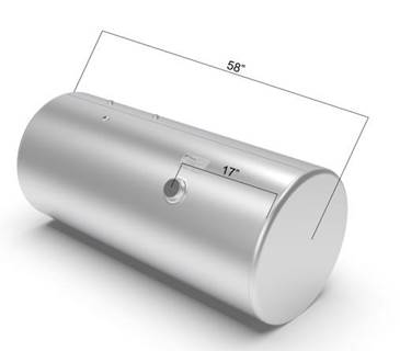 International 9200 1988-1997 Left Fuel Tank for a Alum Cylinder 115-124 GALLON