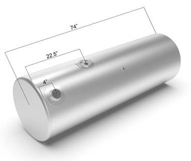 Kenworth T660 2008-2025 Left Fuel Tank for a Alum Cylinder Kenworth 145-154 GALLON