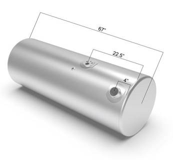 Kenworth T800 Left Fuel Tank for a Alum Cylinder Kenworth 135-144 GALLON