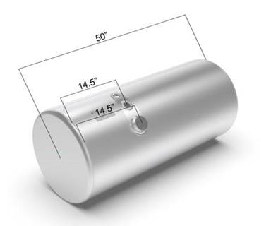 Mack Pinnacle CXU613 Right Fuel Tank for a Alum Cylinder 75-84 GALLON