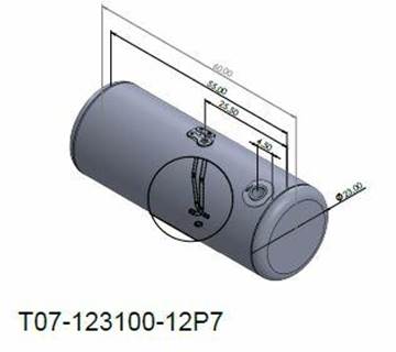 Peterbilt 365 2007-2025 Left Fuel Tank for a Alum Cylinder Peterbilt 95-104 GALLON