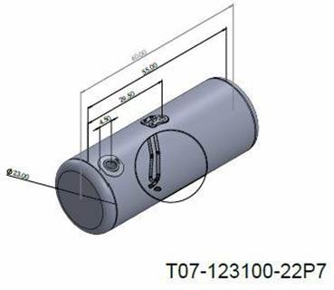 Peterbilt 389 2006-2024 Right Fuel Tank for a Alum Cylinder Peterbilt 95-104 GALLON