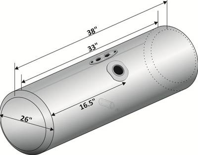 Peterbilt 387 1999-2011 Fuel Tank for a Alum Cylinder 75-84 GALLON