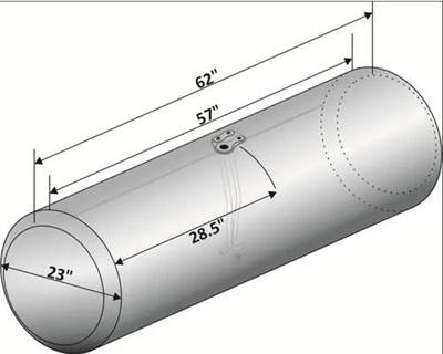 Peterbilt 367 2008-2025 Fuel Tank for a Alum Cylinder Peterbilt 105-114 GALLON