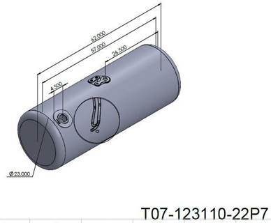 Peterbilt 367 2008-2025 Right Fuel Tank for a Alum Cylinder Peterbilt 105-114 GALLON