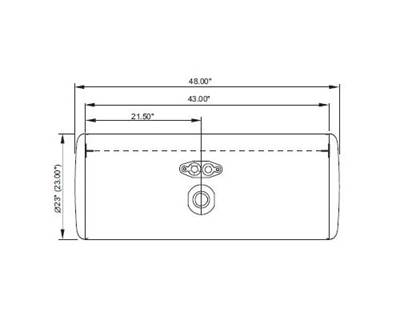 Peterbilt 379 Fuel Tank for a Alum Cylinder Peterbilt 75-84 GALLON