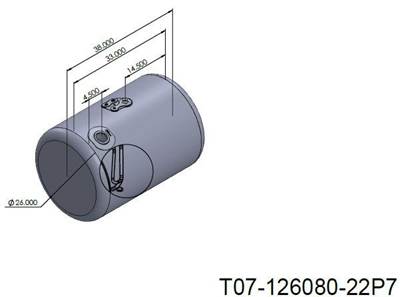 Peterbilt 389 2006-2024 Right Fuel Tank for a Alum Cylinder 75-84 GALLON