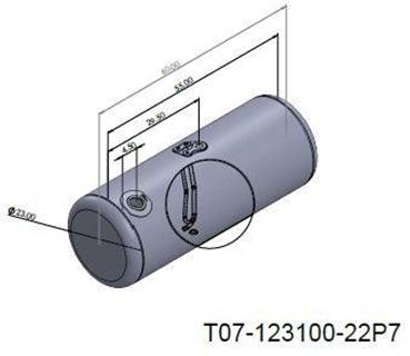 Peterbilt 389 2006-2024 Right Fuel Tank for a Alum Cylinder Peterbilt 95-104 GALLON