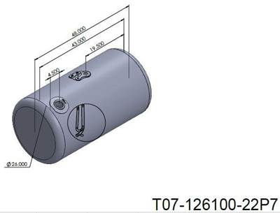 Peterbilt 389 2006-2024 Right Fuel Tank for a Alum Cylinder 95-104 GALLON