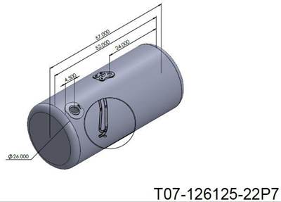 Peterbilt 389 2006-2024 Right Fuel Tank for a Alum Cylinder 125-134 GALLON