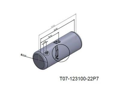 Peterbilt 389 2006-2024 Right Fuel Tank for a Alum Cylinder Peterbilt 95-104 GALLON