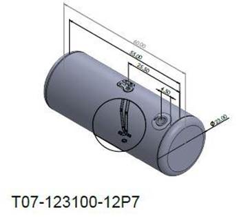 Peterbilt 365 2007-2025 Left Fuel Tank for a Alum Cylinder Peterbilt 95-104 GALLON