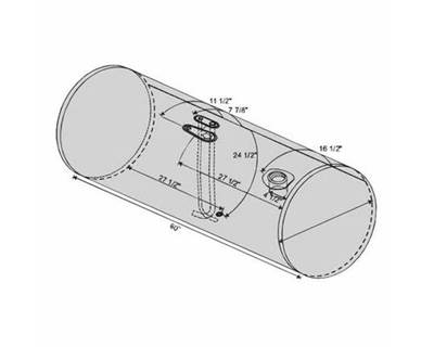 Peterbilt 95-104 GALLON Left Fuel Tank for a Alum Cylinder Peterbilt 95-104 GALLON