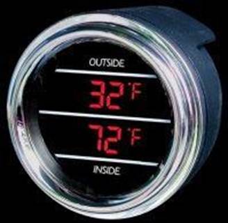  DUAL TEMP/INSIDE-OUTSIDE RED - CHROME-L155 