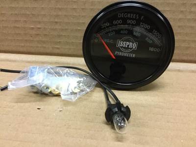 PYROMETER GAUGE 3 INCH 1800 DEGREE, BLK BEZEL 