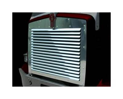 1995-2016 Kenworth T800 Hood Grille Only, Stainless Steel, 15 Louvers