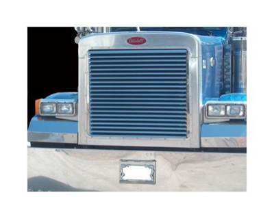 1987-2007 Peterbilt 379 L-Hood Stainless Steel Hood Grille with 19 Louvers
