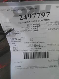 International ProStar Heater / AC Temp Control for a International PROSTAR 122