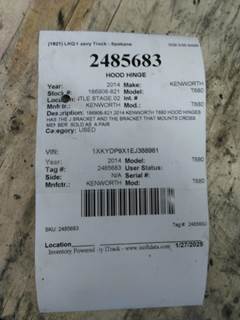 Kenworth T680 Hood Hinge