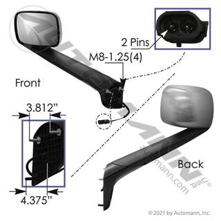 Freightliner Cascadia Left Hood Mirror