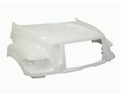2010-2015 Ford F-650/F-750 Fiberglass Hood with Hinges Cross Bar, 37 1/2" Centerline