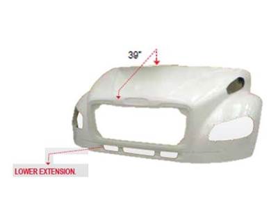 2002-UP Freightliner M2 106 Hood, 39" Centerline with Lower Extension Apron