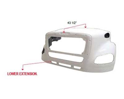 2004-UP Freightliner M2 112 Hood, 44" Centerline with Lower Extension (Apron)