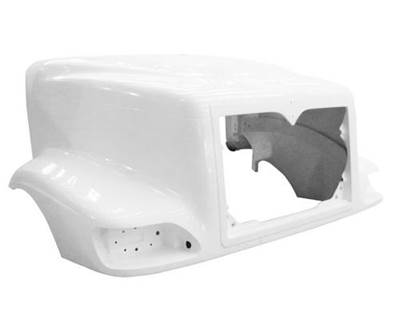 International 9400I 2000-2008 Premium Fiberglass Hood, SBA, Curved Windshield