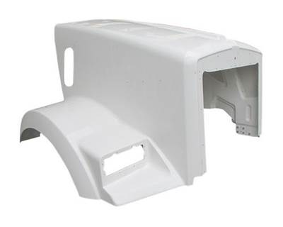 2008 and Up Kenworth T800B Premium Short Fiberglass Hood, 55" Centerline
