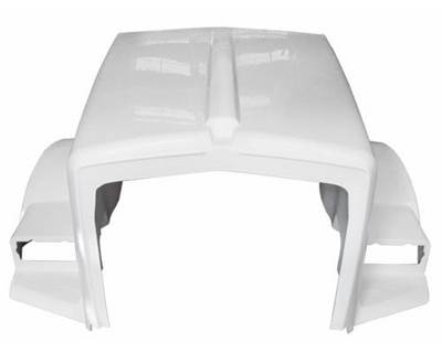 Kenworth T800 Premium Fiberglass Hood 2008-UP, Curved Windshield, Split Fender, 61" CL