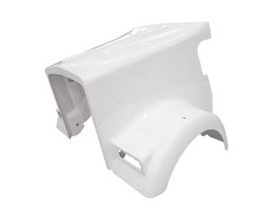 2002 & Up Kenworth W900L Premium Fiberglass Hood SFA for Curved Windshield Cab