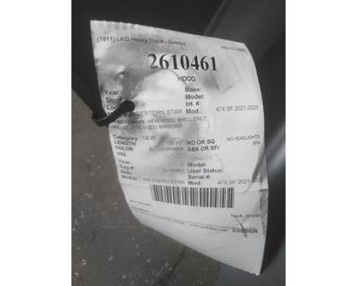 Western Star 47X SF 2021-2025 Hood Shell, Drilled for Hood Mirrors