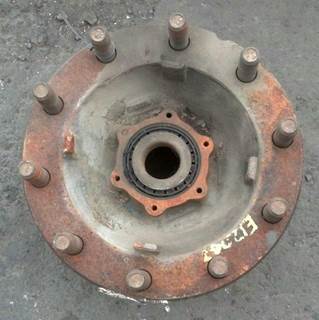 USED, STEER AXLE HUB ASSEMBLY, CAST STEEL, 10 STUD HP, NON ABS, NOT MACHINED FOR
