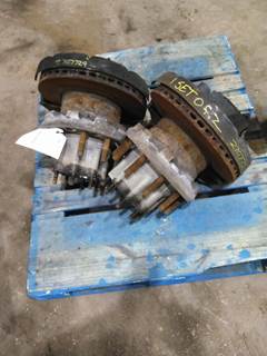 COMPLETE SET OF 2 HUBS AND ROTORS AND CALIPERS FOR DRUM BRAKE CHANGE