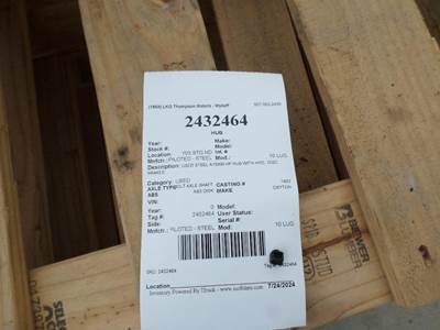 USED STEEL A15900 HP HUB WITH HYD,. DISC BRAKES  