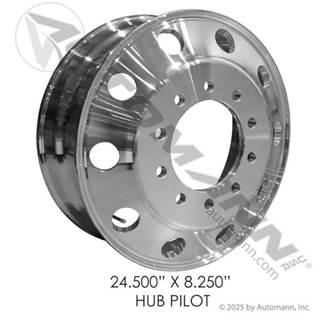 HUB PILOT 24.5IN X 8.25IN ALUMINUM 7.4K 220MM HUB BORE MAX LOAD 7400 LBS