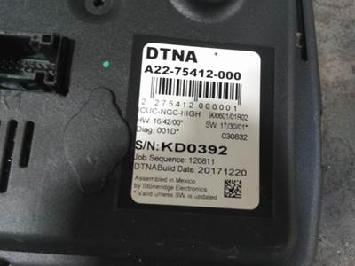 Freightliner Cascadia 126 Instrument Panel Cluster