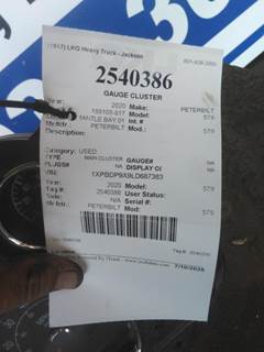 Peterbilt 579 Instrument Panel Cluster