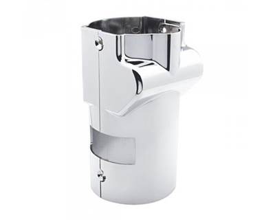 New Round Mid-Steering Column Cover, Chrome Plastic, Peterbilt/Kenworth 2002 & Older