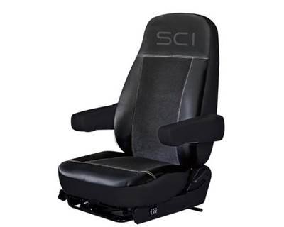 Universal Seat Cover, Black Synthetic Leather/Microfiber, Gray Trim, 2 Pieces