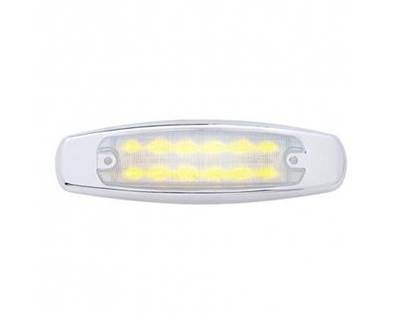 New Peterbilt 379 Rectangular 12-LED Clearance/Marker Light, Amber with Clear Lens