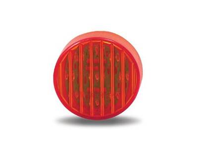 Universal Red 2 Inch Round Ribbed LED Marker Light (9 Diodes)