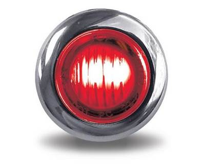 Universal Mini Button Dual Revolution Red/White Auxiliary LED Marker Light