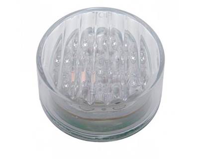 Universal Flat 2 Inch Clearance/Marker Light, 9 Amber LED, Clear Lens