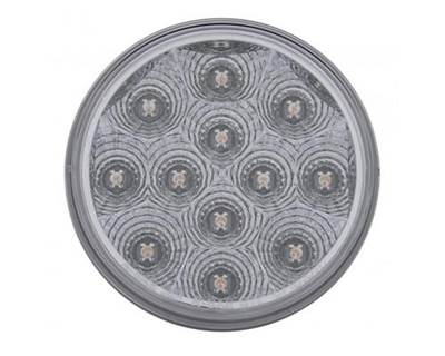 Round 4 Inch Auxiliary-Utility Light, 12 White LED Clear Lens with Reflector