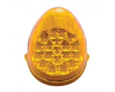 Grakon 1000 Clear Lens Reflector Cab Light, 19 Amber LED, 3" Dia x 3 5/8" H