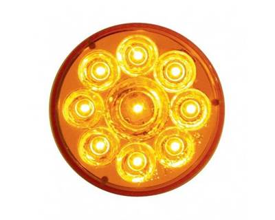 Universal Round 2 1/2" Reflector Clearance-Marker Light, 9 Amber LED, Amber Lens