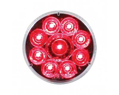Universal Round 2 1/2" Reflector Clearance-Marker Light, 9 Red LED Clear Lens