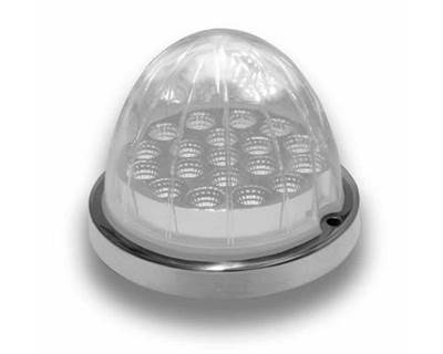 Universal Watermelon Red to White Auxiliary LED Clearance & Marker Light, 19 Diodes