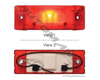 Universal Marker Light 2IN x 6IN Red 12 Volt 2-HOLE Surface Mount